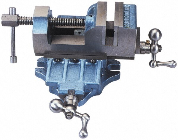 3" Jaw Opening Capacity x 1-3/4" Throat Depth, Horizontal Drill Press Vise