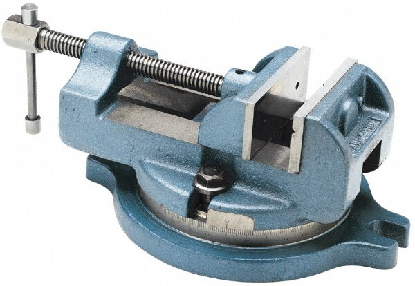 Machine Vise: 4" Jaw Width, 4" Jaw Opening, Horizontal, Swivel Base