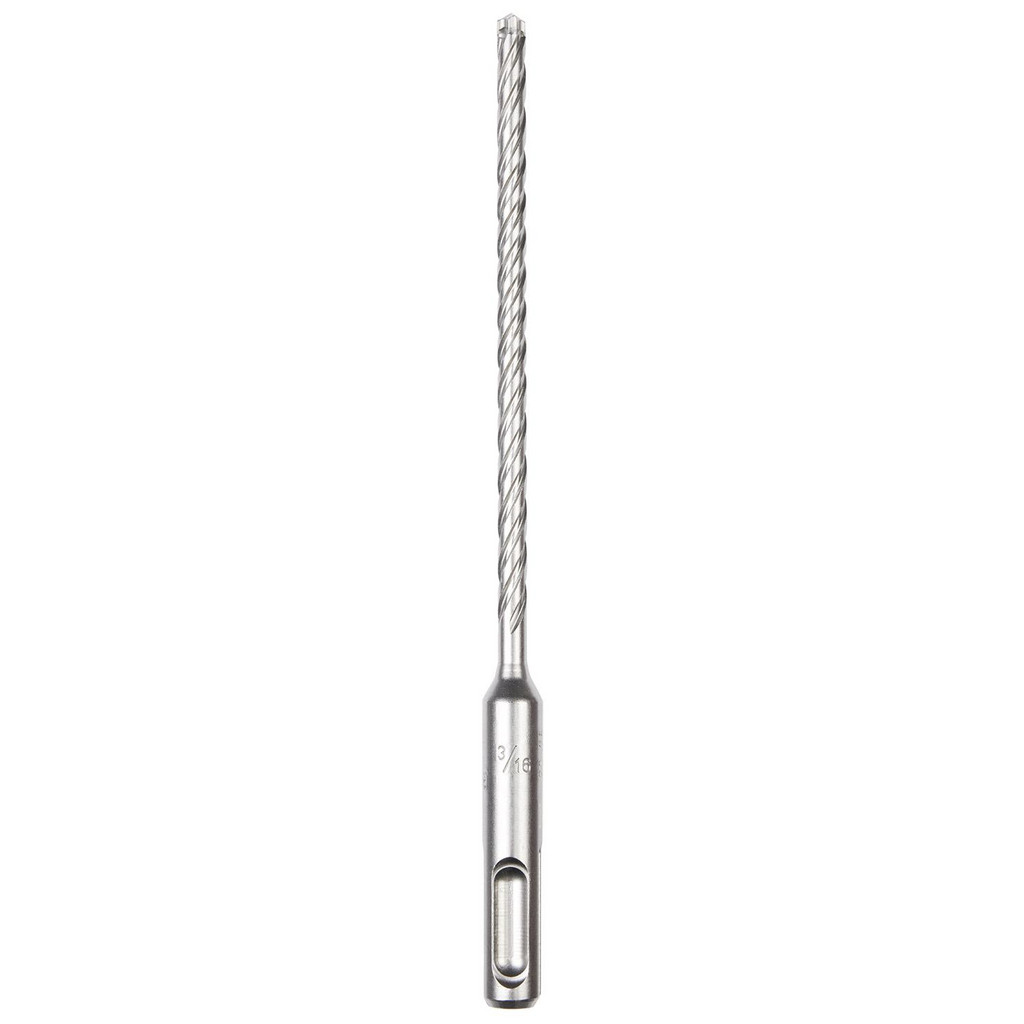 Milwaukee Tool | Milwaukee Rotary Hammer Drill Bit: 3/16" Dia, 13/32" SDS-Plus Shank, Carbide - 4" Flute Length, 6" OAL, Series SDS+ | 100-Pack |