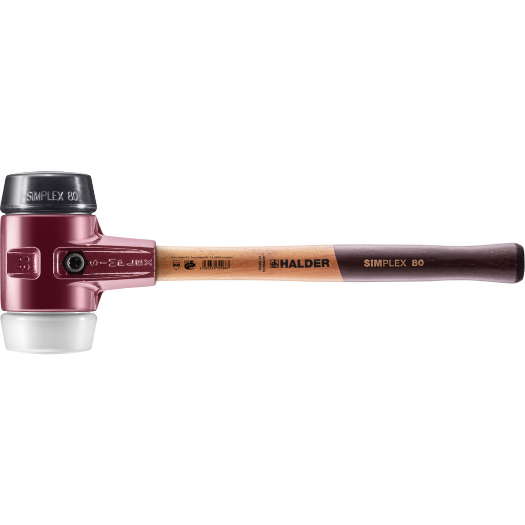 Halder Mallets: Mallet Type: Double Face Mallet; Head Weight (Oz): 98; Head Material: Plastic, Rubber | Part #3027.08