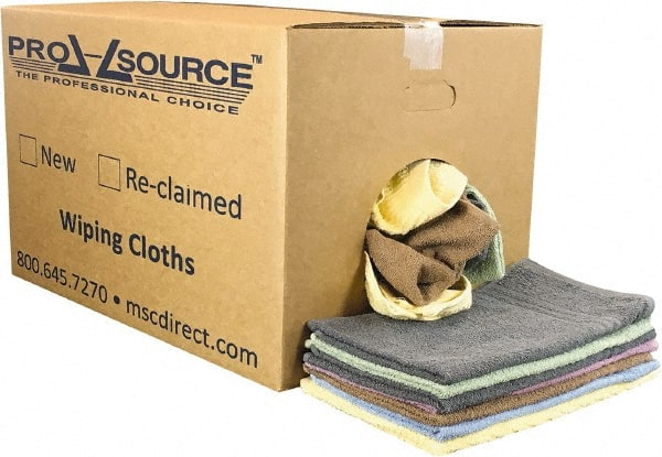 PRO-SOURCE Cotton Utility Towel: Virgin Terry Cloth - White, 19 Long, 16 Wide, Low Lint, 3 to 4 Pcs/lb, 5 lb Pack | Part #PS-N030-W69-5