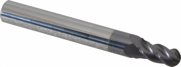 Accupro 12184768 Ball End Mill: 0.2031" Dia, 0.375" LOC, 4 Flute, Solid Carbide Image