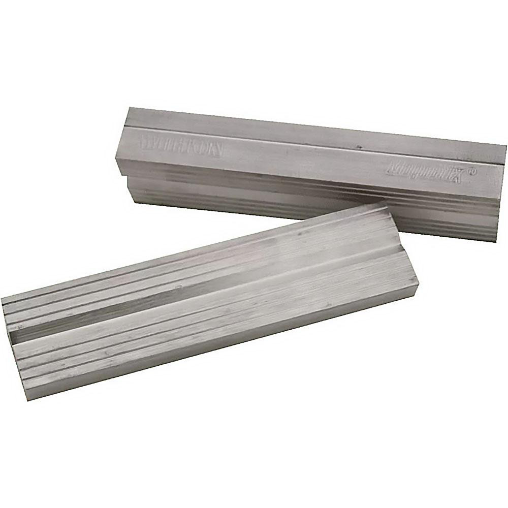 4" Jaw Width, Aluminum, Vise Jaw Cap - Magnetic Attachment