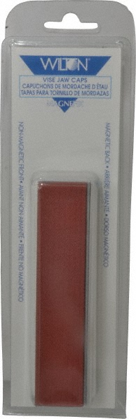 5" Jaw Width, Fiber Covered Aluminum, Vise Jaw Cap - Magnetic Attachment