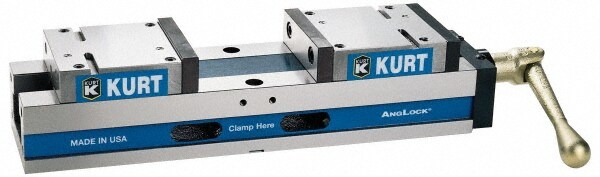 Self-Centering Vise: 6" Jaw Width, 8" Max Jaw Opening