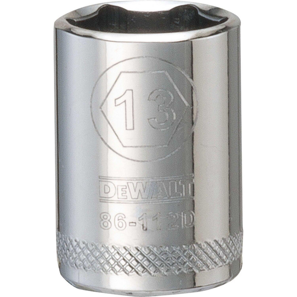 DeWALT Standard Hand Socket: 1/4" Drive, 13.00 mm Socket, 6-Point - Chrome Finish | 4-Pack | Part #DWMT86112OSP