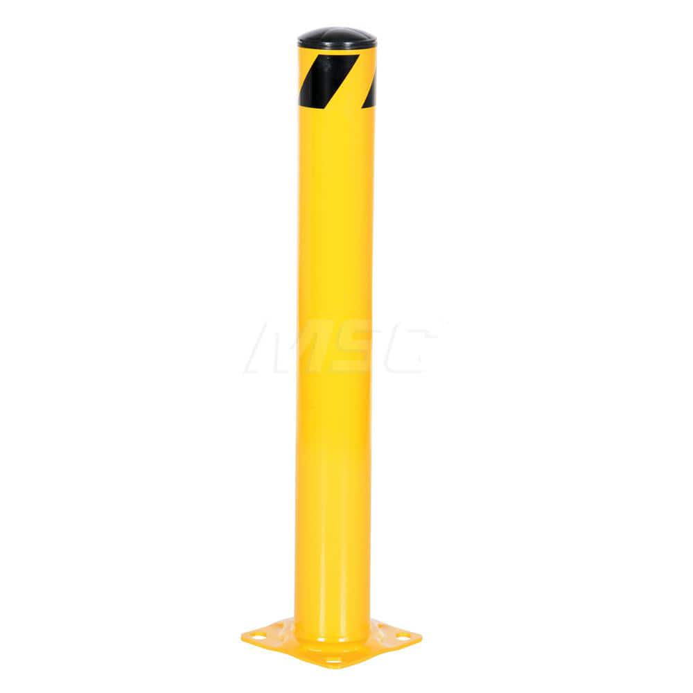  BOL-36-4.5 Pipe Safety Bollard: 4-1/2" Dia, 36" High, Yellow, Steel 