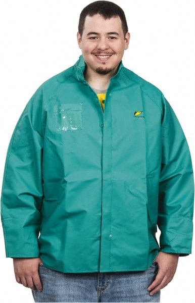 OnGuard 71032.M Rain Jacket: Size M, Green, Nylon, Polyester & PVC 