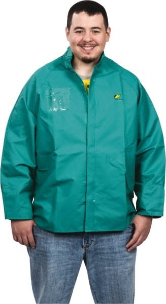 OnGuard 71032.L Rain Jacket: Size L, Green, Nylon, Polyester & PVC 