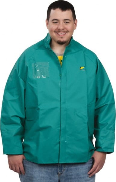 OnGuard 71032.XL Rain Jacket: Size XL, Green, Nylon, Polyester & PVC 