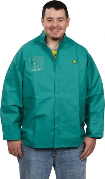 OnGuard 71032.3XL Rain Jacket: Size 3XL, Green, Nylon, Polyester & PVC 