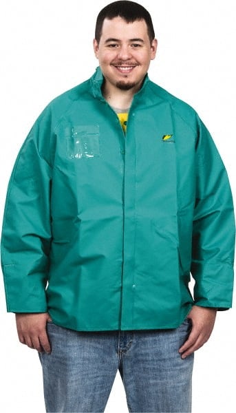 OnGuard 71032.4XL Rain Jacket: Size 4XL, Green, Nylon, Polyester & PVC 
