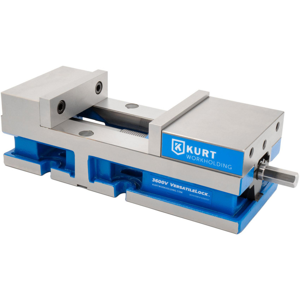 Machine Vise: Single-Station, 6.00" Jaw Width, 6" Jaw Opening, Stationary Base, Precision - 1.7350" Jaw Height, 15.0600" Base Length, Horizontal
