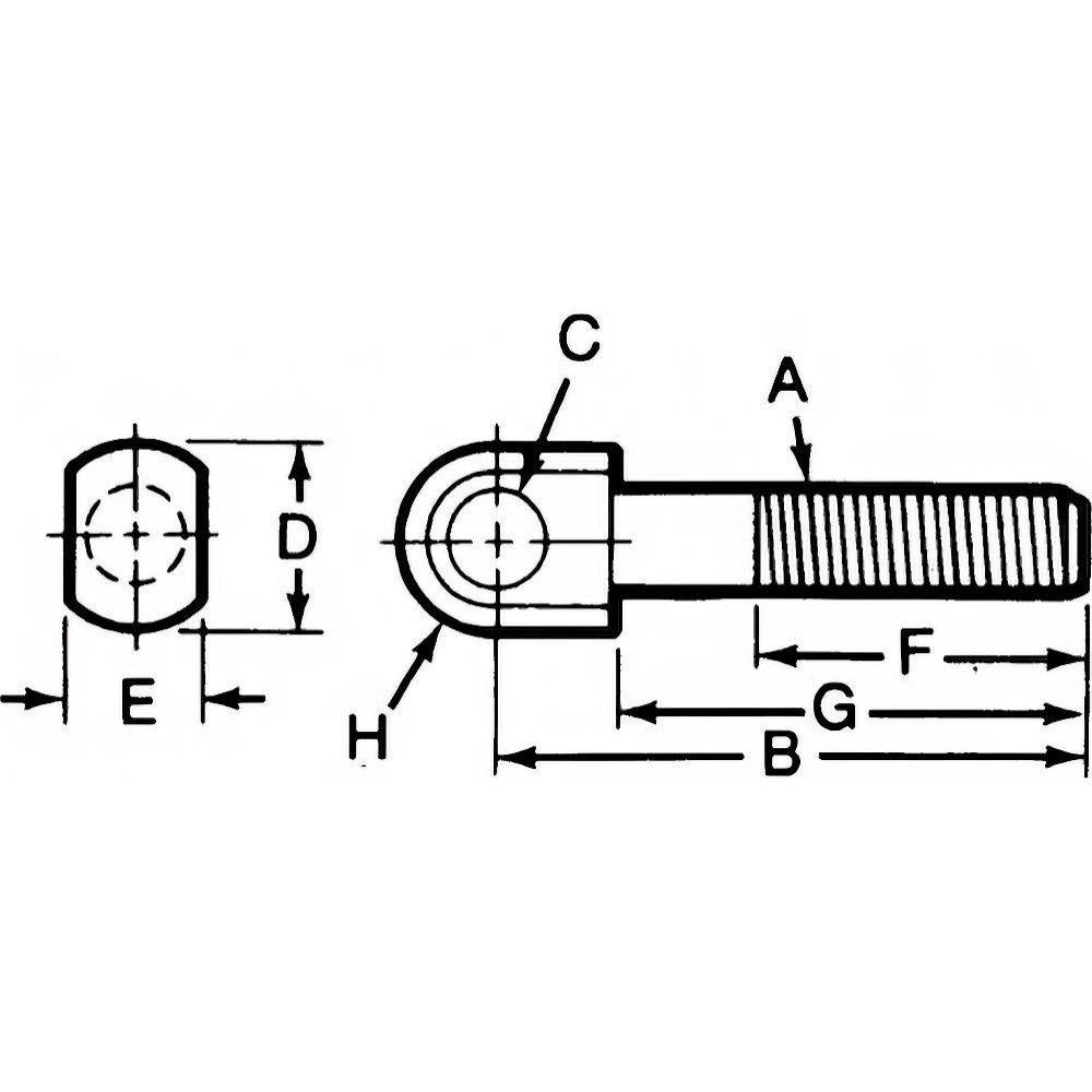 Te Co Swing Bolts Thread Size 10 32 Thread Length Decimal Inch 