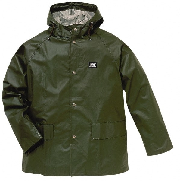 Helly Hansen 70129_480-XL Rain Jacket: Size XL, Green, Polyester 