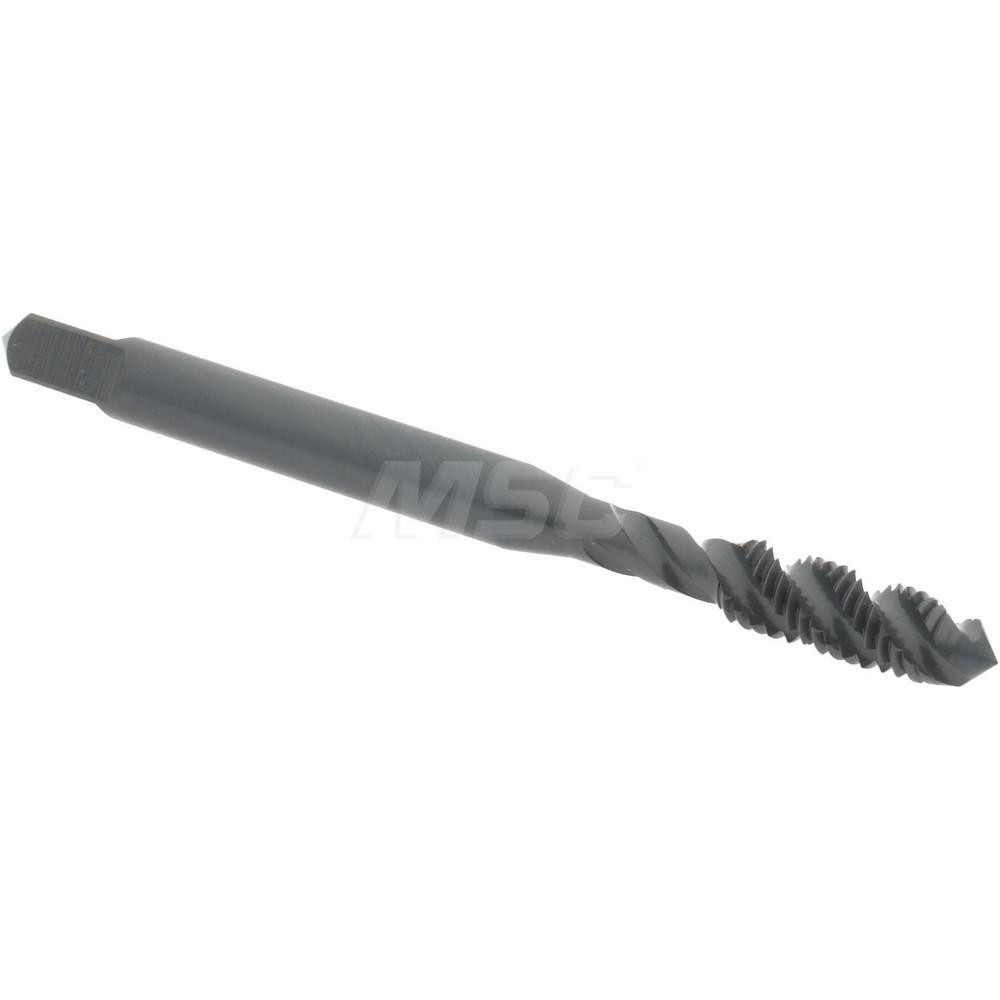 Spiral Flute Tap: #10-32 UNF, 3 Flutes, Plug, 2B Class of Fit, High Speed Steel, Oxide Coated
