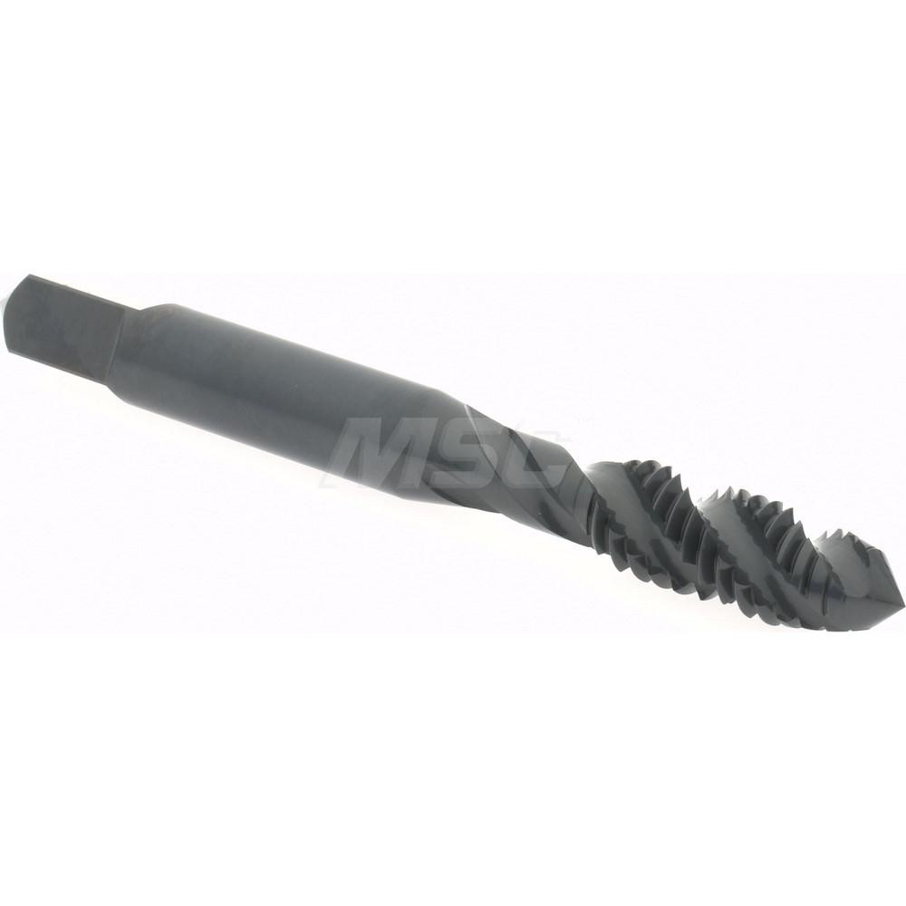 Spiral Flute Tap: 5/16-18 UNC, 3 Flutes, Plug, 3B Class of Fit, High Speed Steel, Oxide Coated