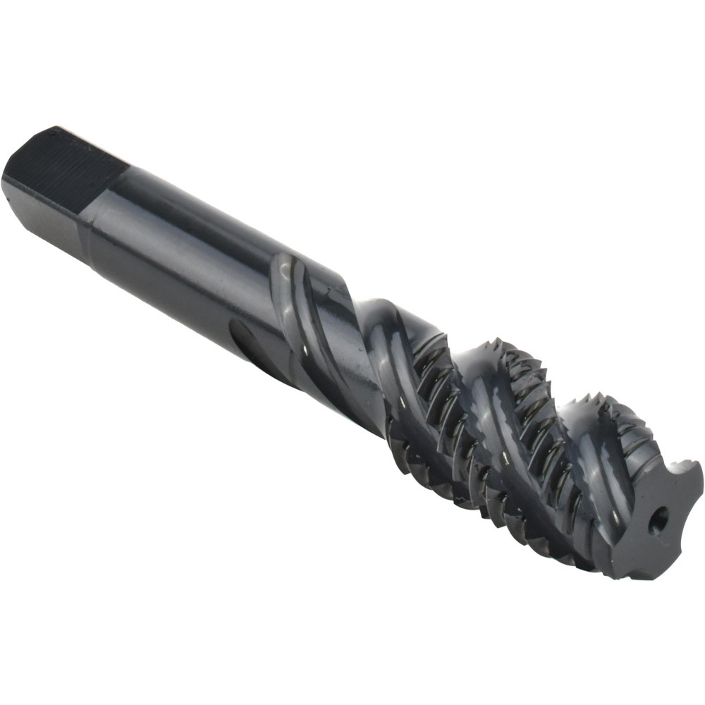 Spiral Flute Tap: 3/4-10, UNC, 4 Flute, Plug, High Speed Steel, Oxide Finish