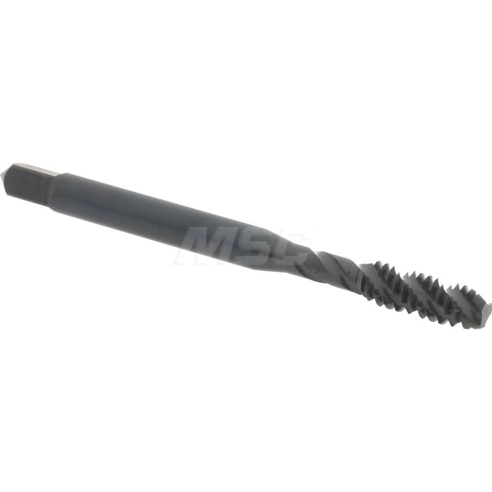 Spiral Flute Tap: #10-24 UNC, 3 Flutes, Bottoming, 2B/3B Class of Fit, High Speed Steel, Oxide Coated