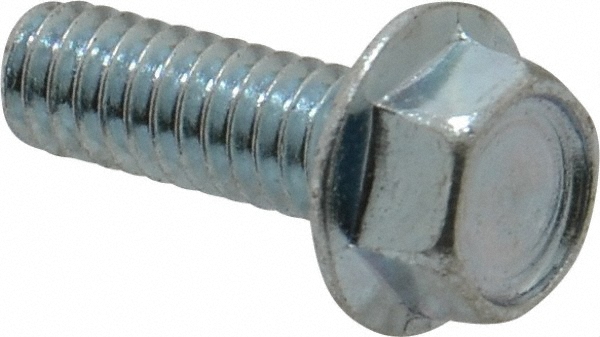 Value Collection 406020PR Serrated Flange Bolt: 1/4-20 UNC, 3/4" Length Under Head, Fully Threaded Image