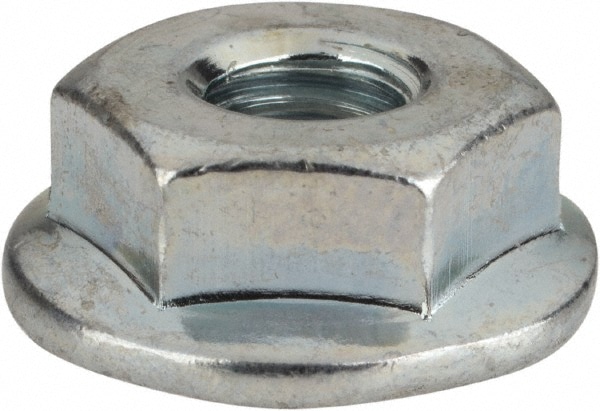 #12-24, 19/32" Flange Diam, Serrated Flange Nut