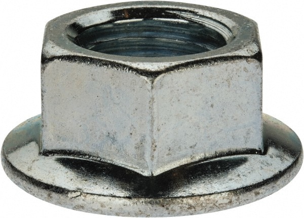 7/8-9, 1.682" Flange Diam, Serrated Flange Nut