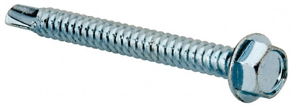 Value Collection R52001071 1/4", Hex Washer Head, Hex Drive, 2-1/2" Length Under Head, #3 Point, Self Drilling Screw Image