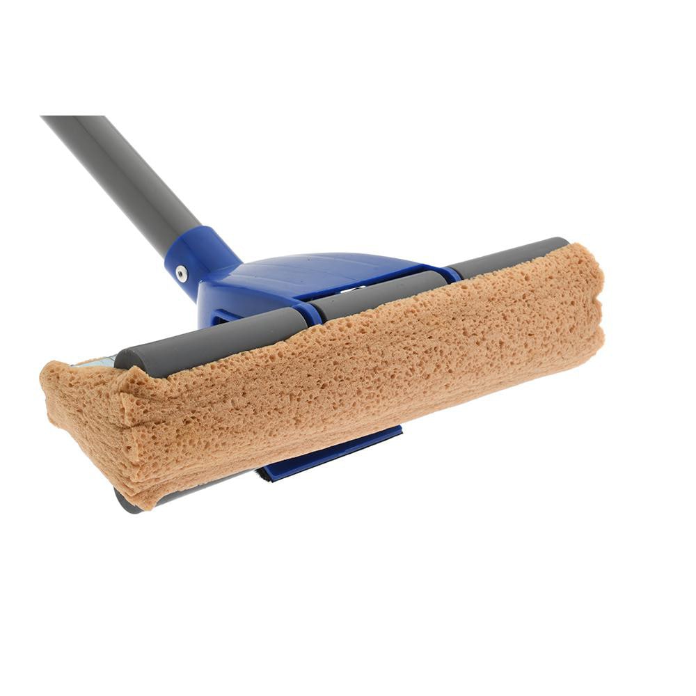 PRO-SOURCE 12 inch Long Polypropylene Foam Head Sponge Mop Metal