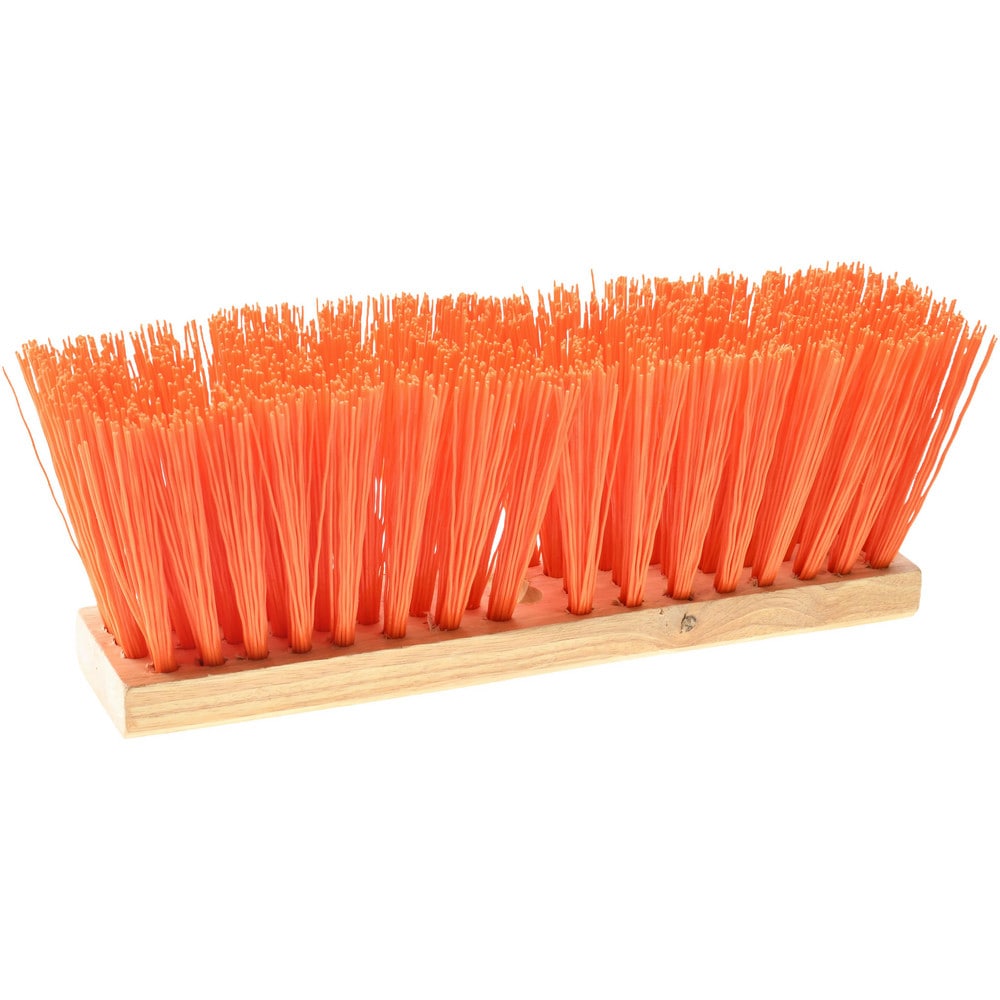 Push Broom: 16" Wide, Polyester Bristle