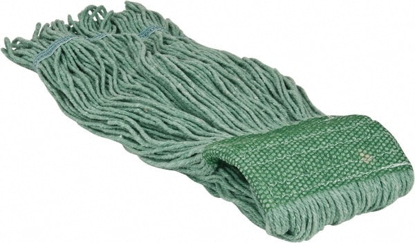 Wet Mop Loop: Clamp Jaw, Large, Green Mop, Blended Fiber