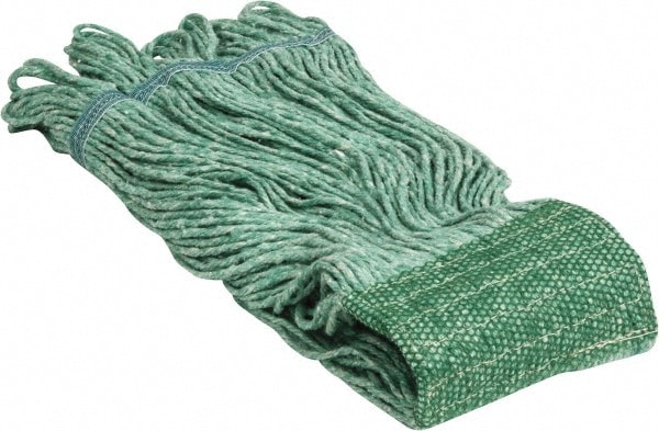 Wet Mop Loop: Clamp Jaw, Large, Green Mop, Blended Fiber