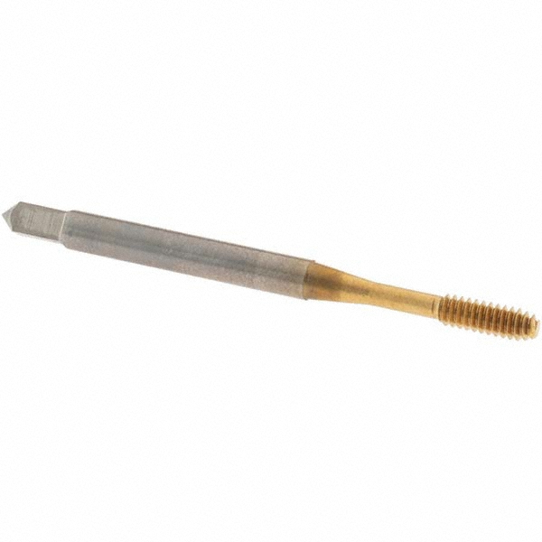 Thread Forming Tap: #4-40 UNC, Modified Bottoming Chamfer, Cobalt, TiN Finish