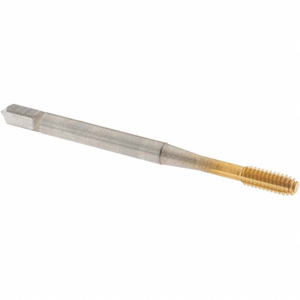Thread Forming Tap: #5-40 UNC, Modified Bottoming Chamfer, High-Speed Steel-CO, Titanium Nitride Finish