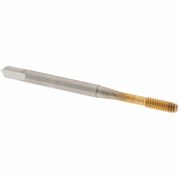 Thread Forming Tap: #5-40 UNC, 2B Class of Fit, Modified Bottoming Chamfer, Cobalt, TiN Finish