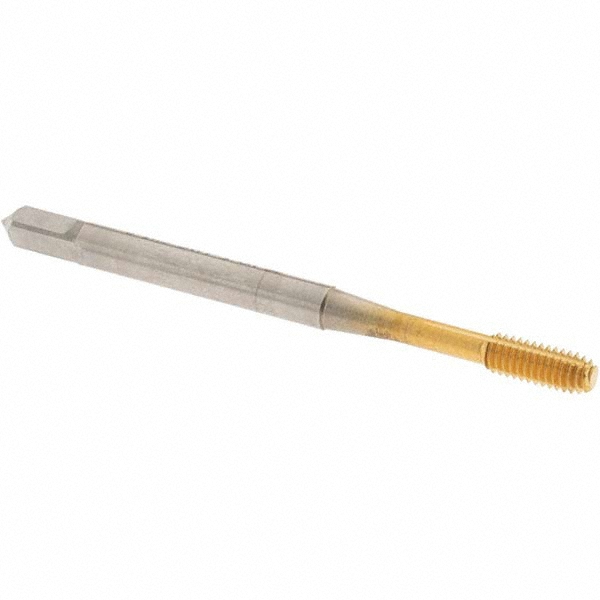 Thread Forming Tap: #5-44 UNF, 3B Class of Fit, Modified Bottoming Chamfer, Cobalt, TiN Finish