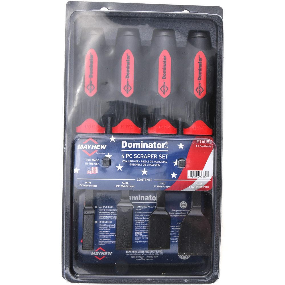 Photos - Household Cleaning Tool Mayhew | Dominator® Stiff Carbon Steel 1-Edge Heavy-Duty Carbon Scraper Set | Part #60001 60001 