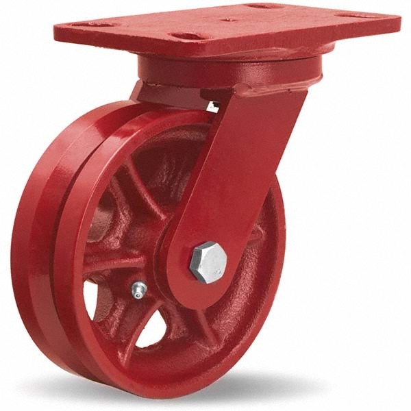 Hamilton V Groove Caster 6" Wheel Dia, 2" Wheel Width, 1,000 lb