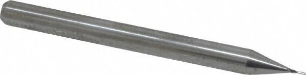 Square End Mill: 1/64'' Dia, 0.048'' LOC, 1/8'' Shank Dia, 1-1/2'' OAL, 2 Flutes, Solid Carbide