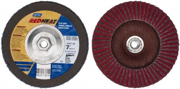 Norton 63642536159 Flap Disc: 5/8-11 Hole, 40 Grit, Ceramic, Type 29 Image