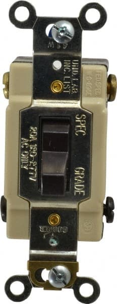 Cooper Wiring Devices CSB420B 4 Pole, 120 to 277 VAC, 20 Amp, Commercial Grade Toggle Four Way Switch 