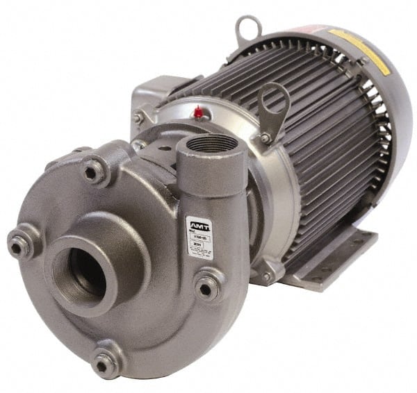 AC Straight Pump: 230/460V, 5 hp, 3 Phase, Cast Iron Housing, Stainless Steel Impeller