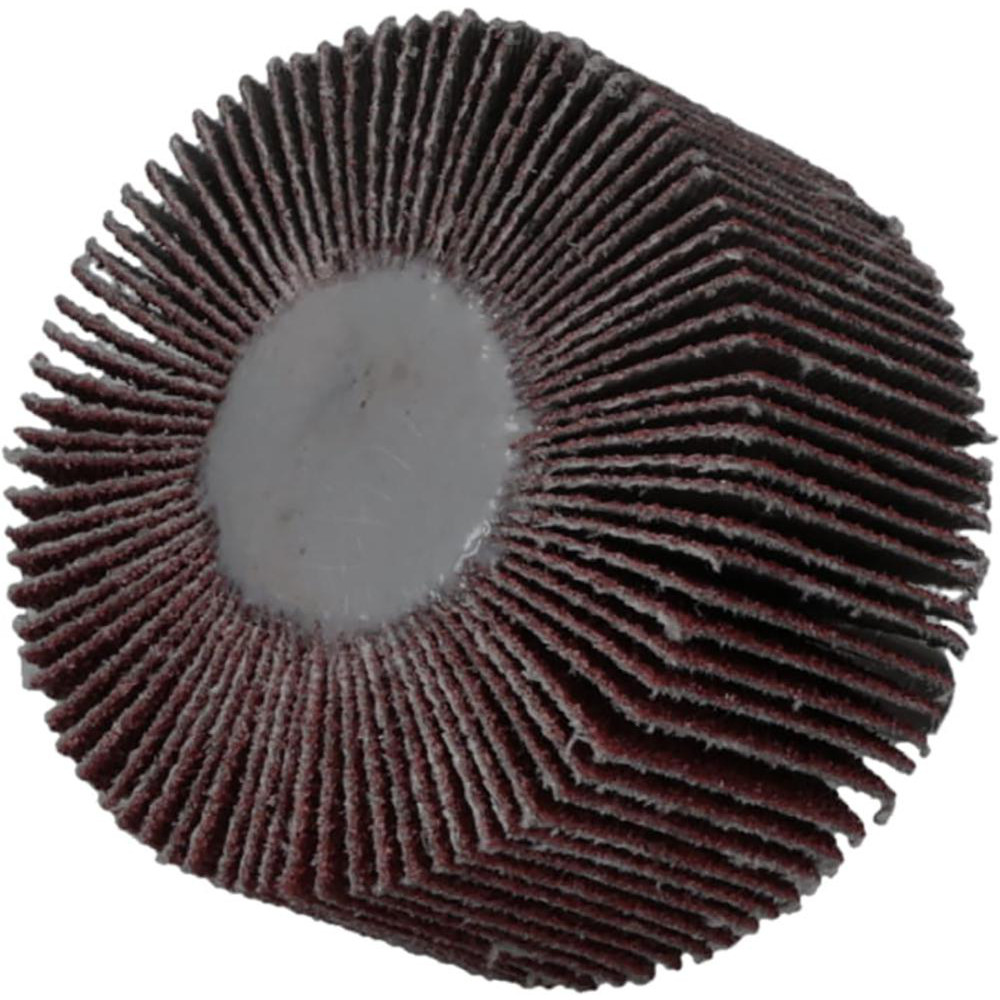 Mounted Flap Wheel: 2" Dia, 1" Face Width, 80 Grit, Aluminum Oxide