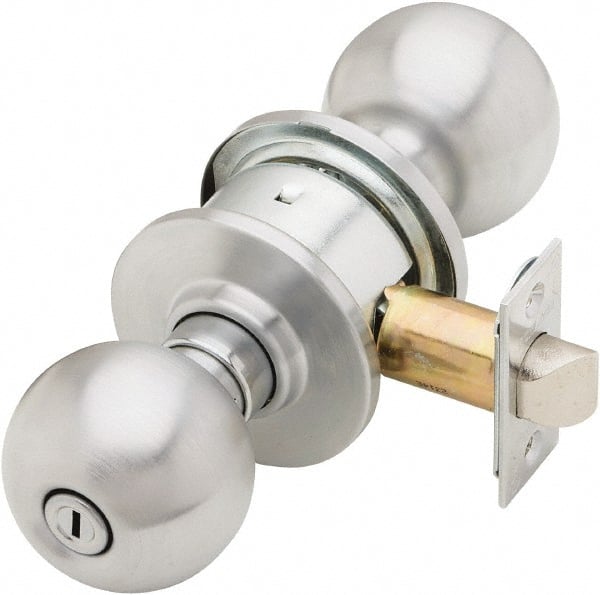 Schlage A40S ORB 626 1-3/8 to 1-7/8" Door Thickness, Satin Chrome Privacy Knob Lockset 