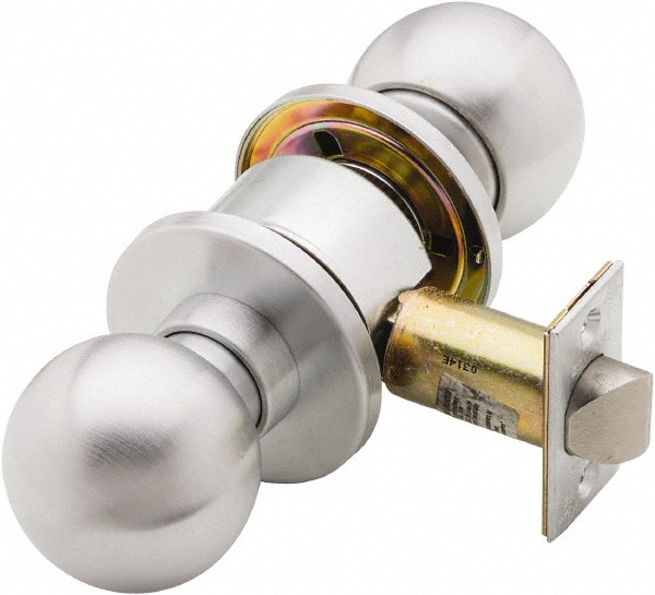 Schlage 13/8 to 2" Door Thickness, Satin Chrome Passage Knob Lockset