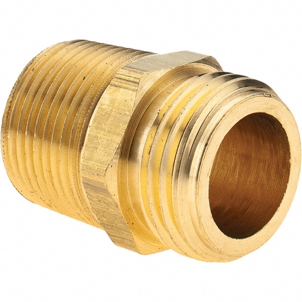 Reusable Hose Fittings 3/4X3/4" BRASS MALE GHT X MALE NPT ADPTR