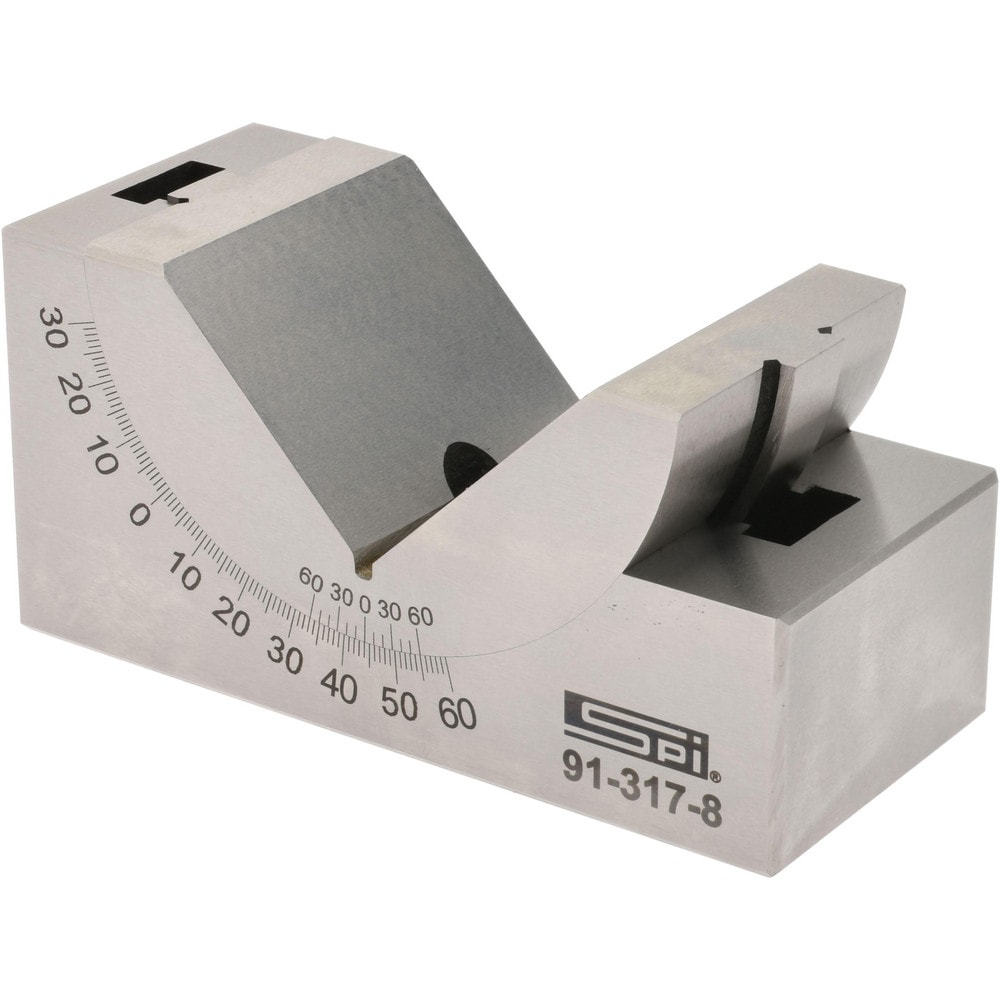 SPI 91-317-8 3-3/4 Inch Long x 1-3/4 Inch Wide x 2 Inch High, Tool Steel, 0 to 60° Adjustable Angle Block Image