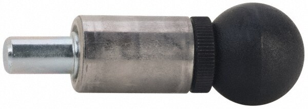 Weld-in Pull Pin: Ball Knob Handle, 3/8" Pin Dia, 0.6" Usable Length