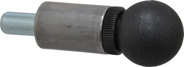 Weld-in Pull Pin: Ball Knob Handle, 1/2" Pin Dia, 0.56" Usable Length
