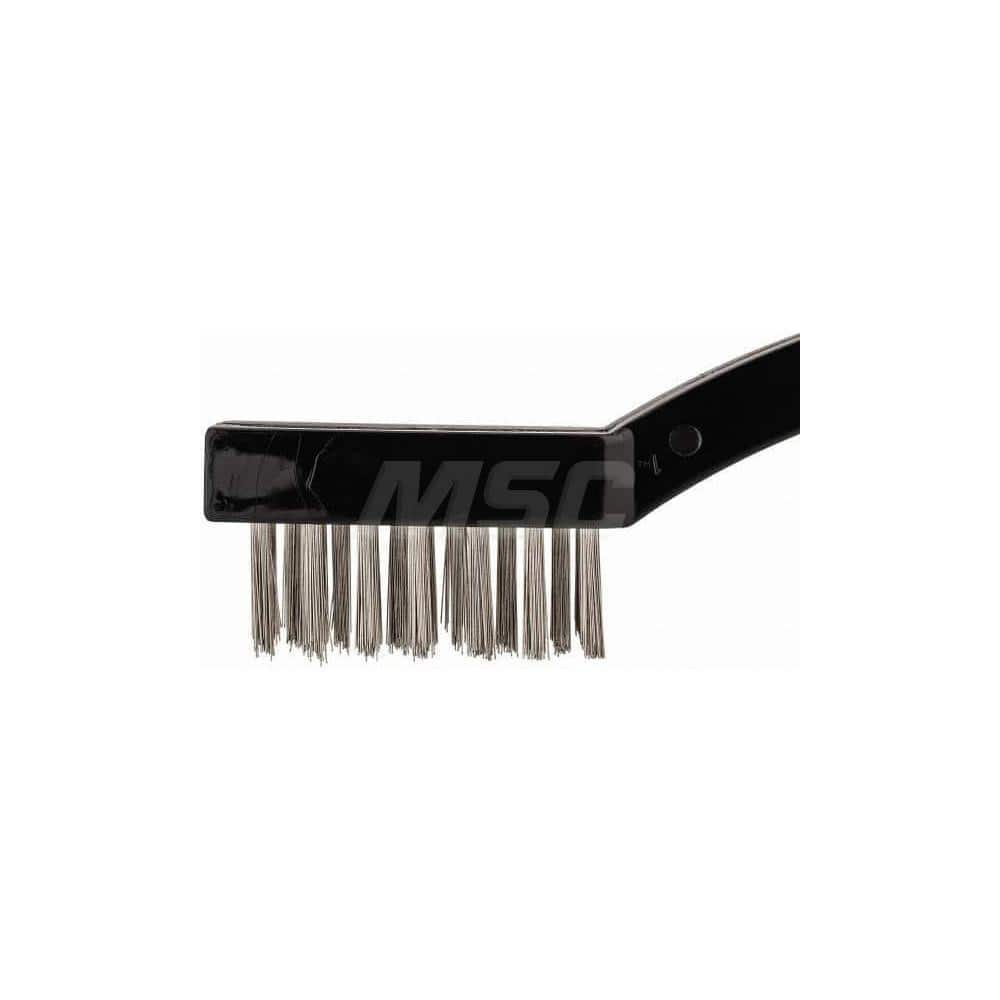 6-7//8/" Stainless Steel Wire Scratch Brush Welders Toothbrush Wood Handle 3 Pack