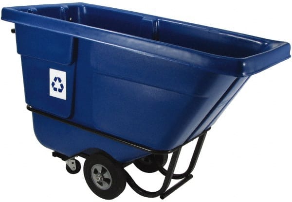 Rubbermaid FG130573BLUE 1/2 cu yd Rectangle Blue Recycling Container 